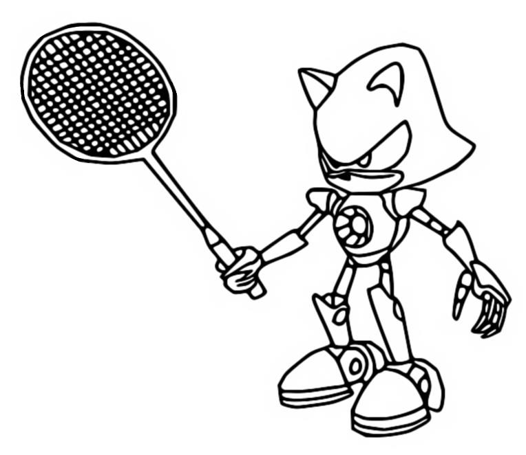 Sonic Badmintons Coloring Page