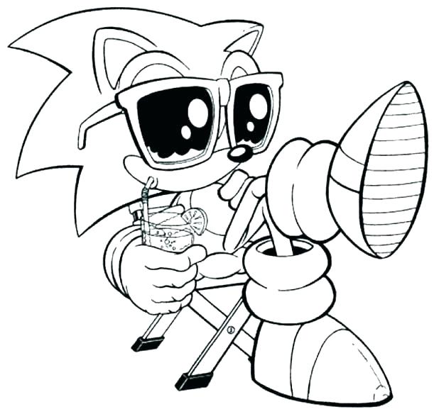Sonic Relaxing Coloring Page