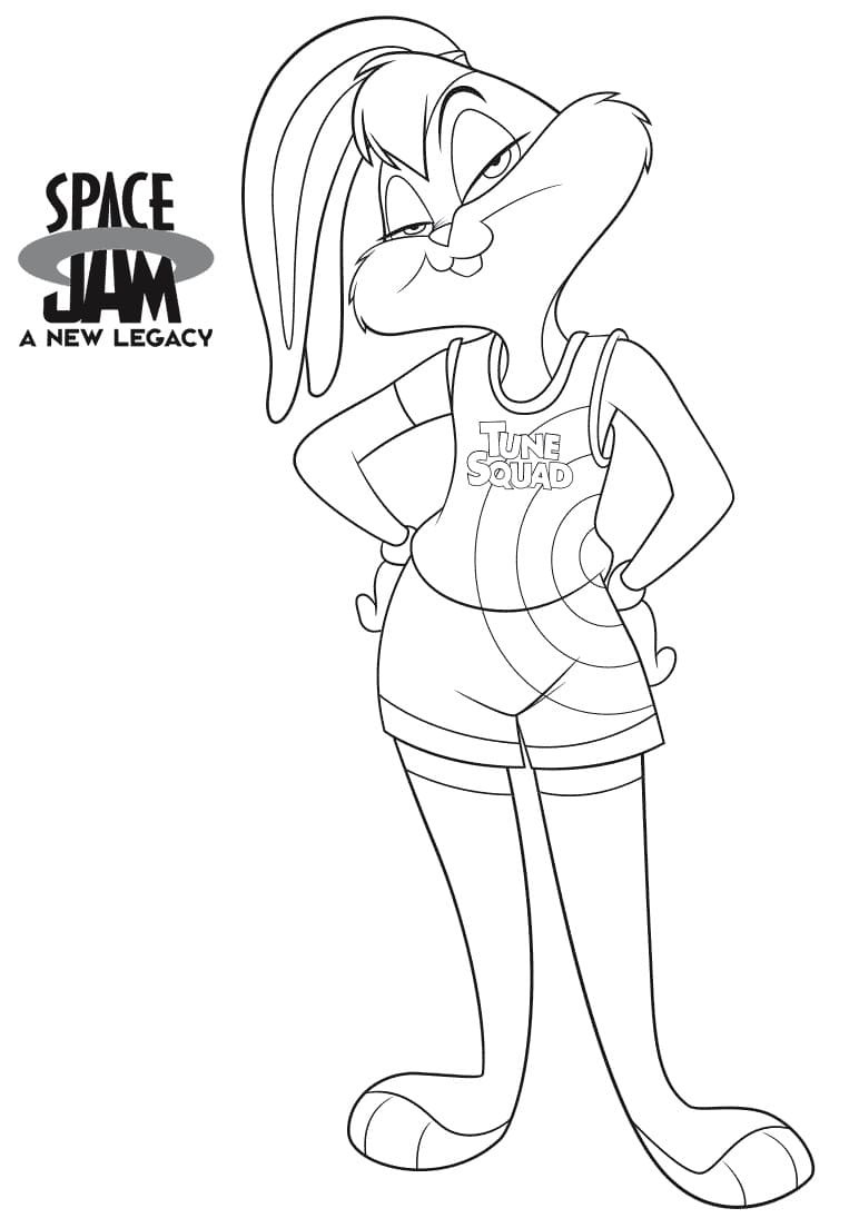 Space Jam 2 Lola Bunny Coloring Page