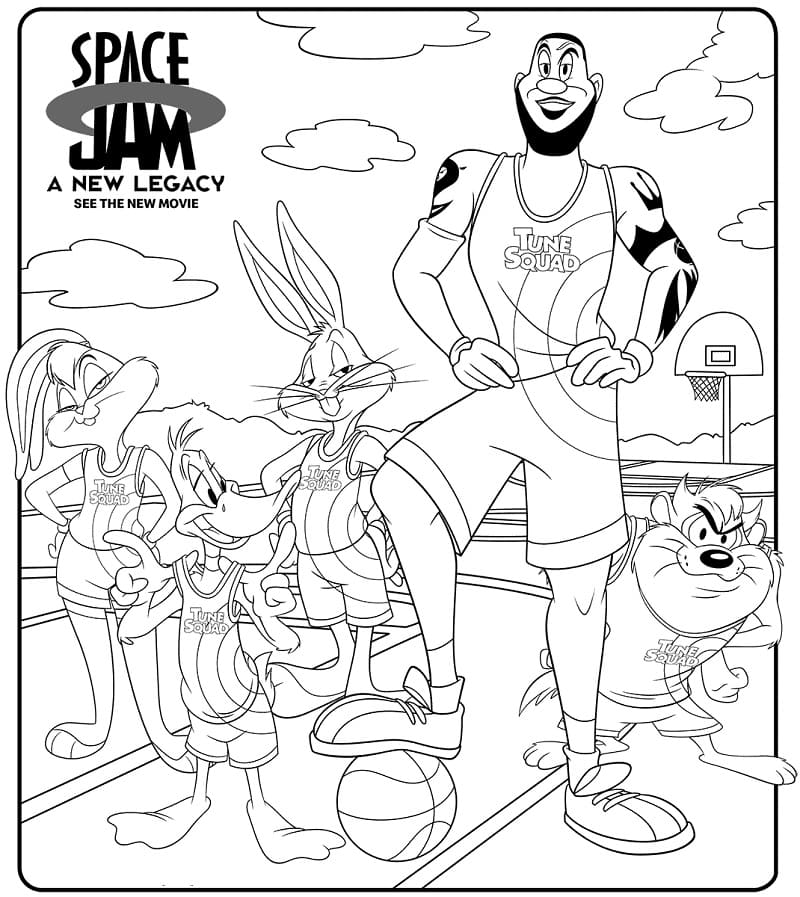 Space Jam A New Legacy Coloring Page
