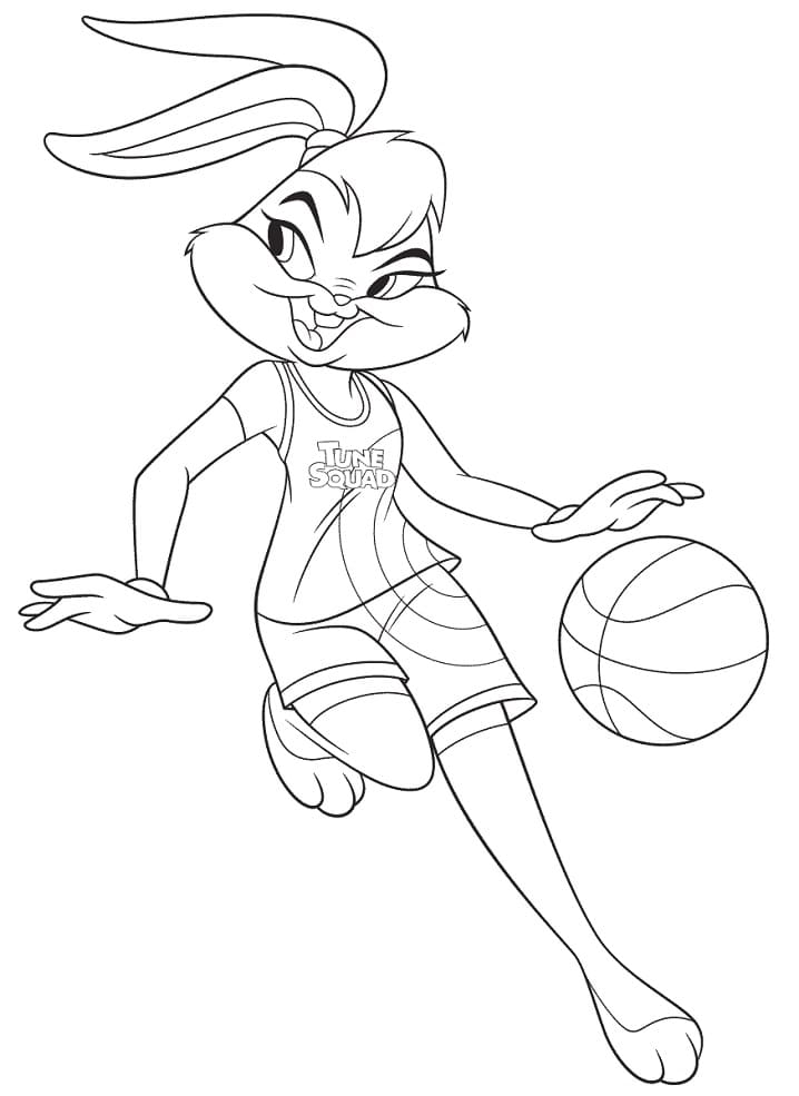 Space Jam Lola Bunny Coloring Page
