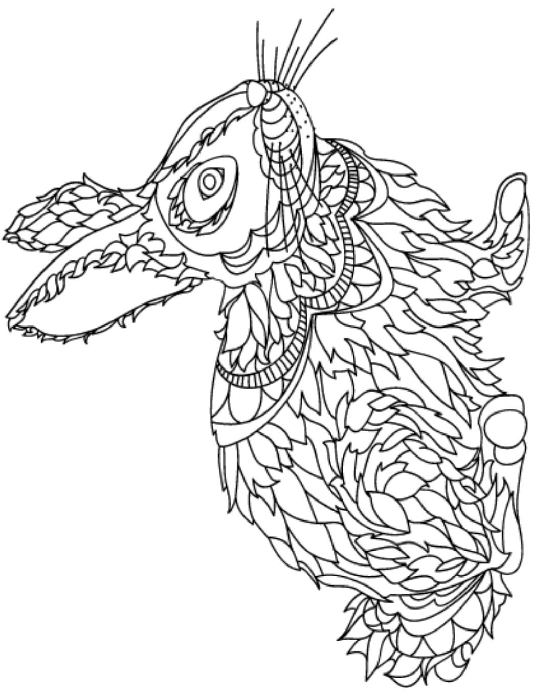 Special Rabbit Coloring Page
