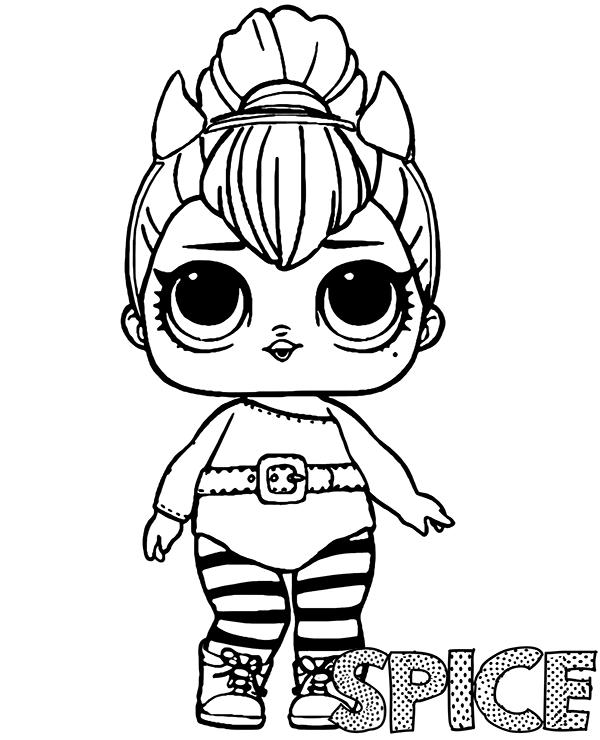 Spice Lol Doll Coloring Page