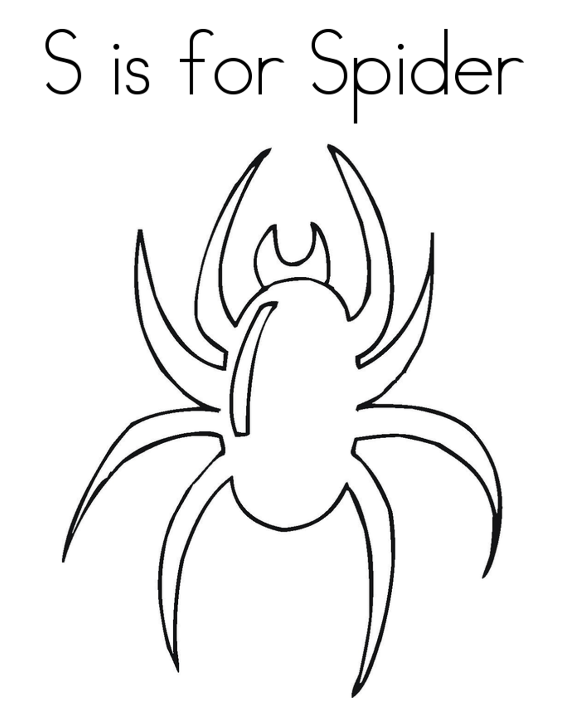 Spider Animal Alphabet 66e1 Coloring Page