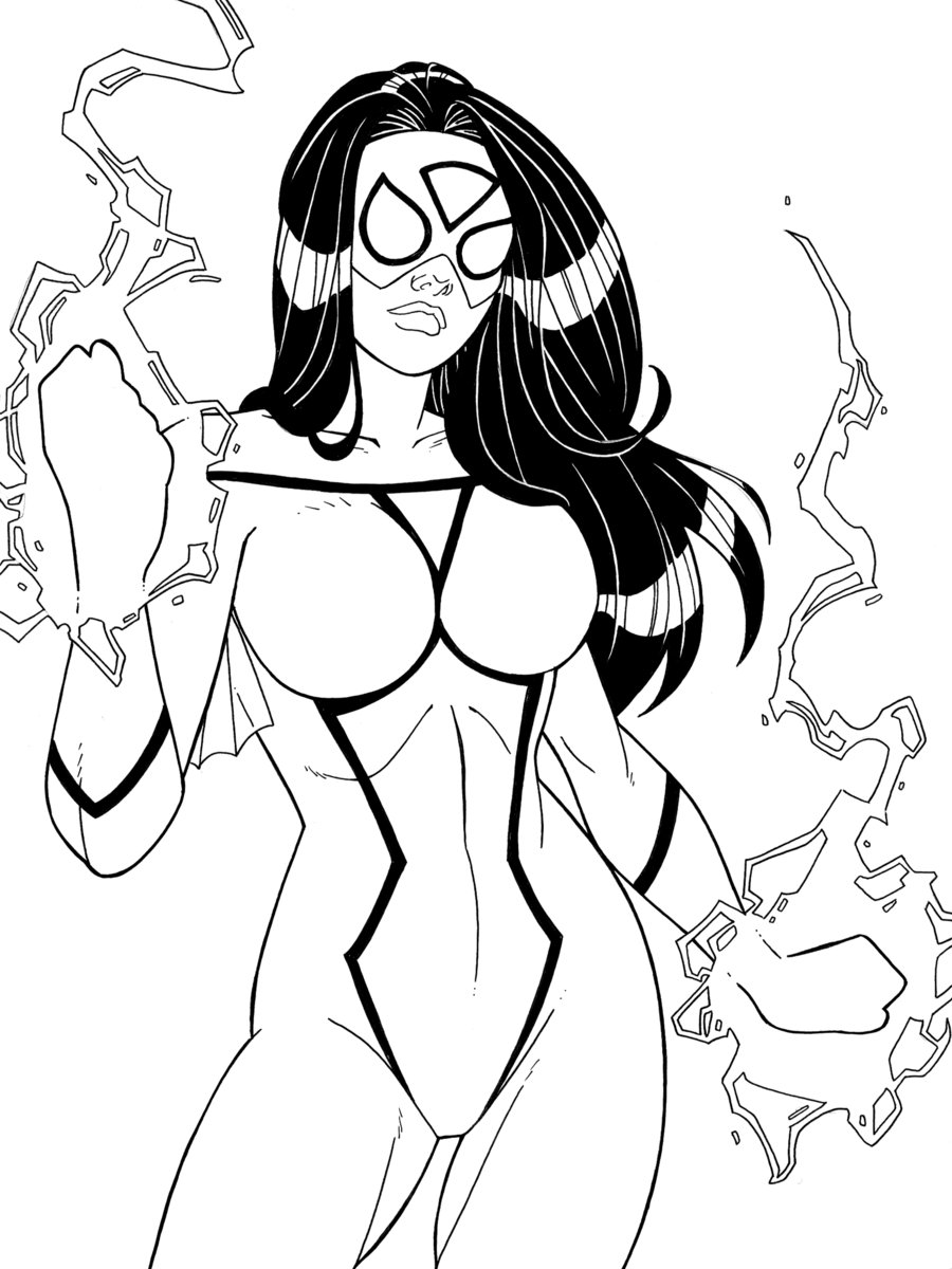 Spider Woman By Windriderx23 Coloring Page
