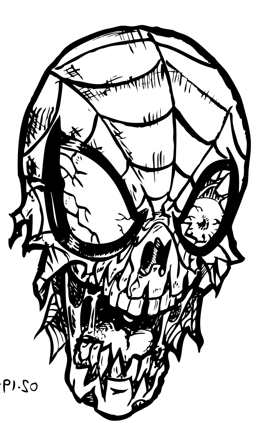 Spiderman Zombie Coloring Pages   Coloring Cool