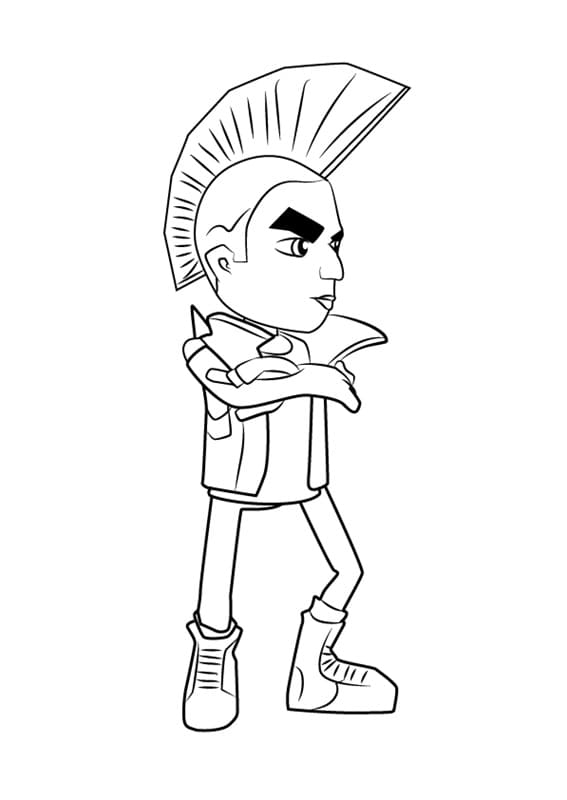 Spike from Subway Surfers Coloring Page