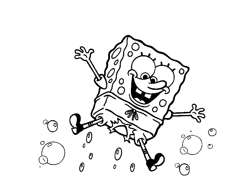 Sponge Bob Squarepants Coloring Page