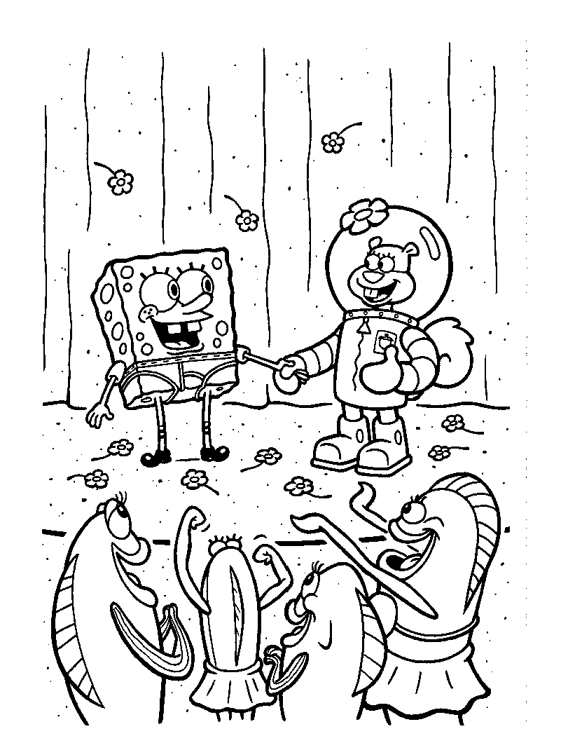 Sponge The Winner Coloring Page