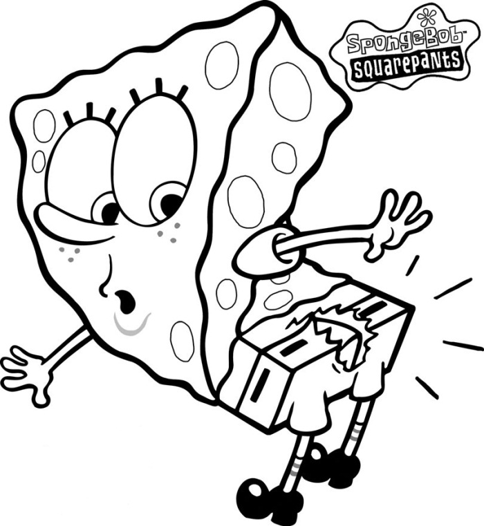 Spongebob Being Fool Coloring Page Coloring Page