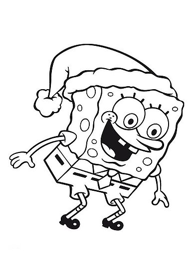 Spongebob Cartoon S Of Christmas Coloring Page