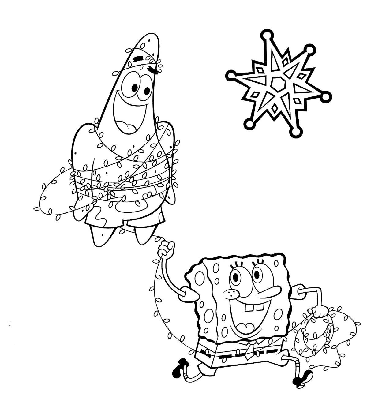 Spongebob S Of Christmas Coloring Page