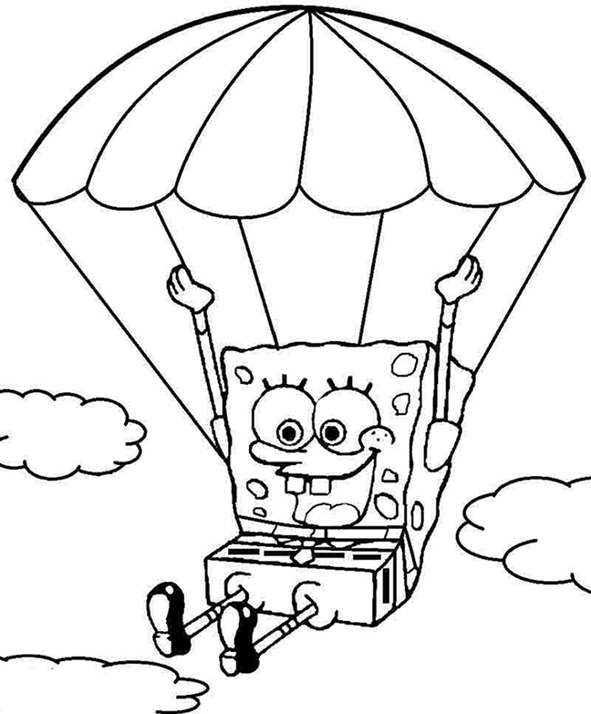 Spongebob Skydiving