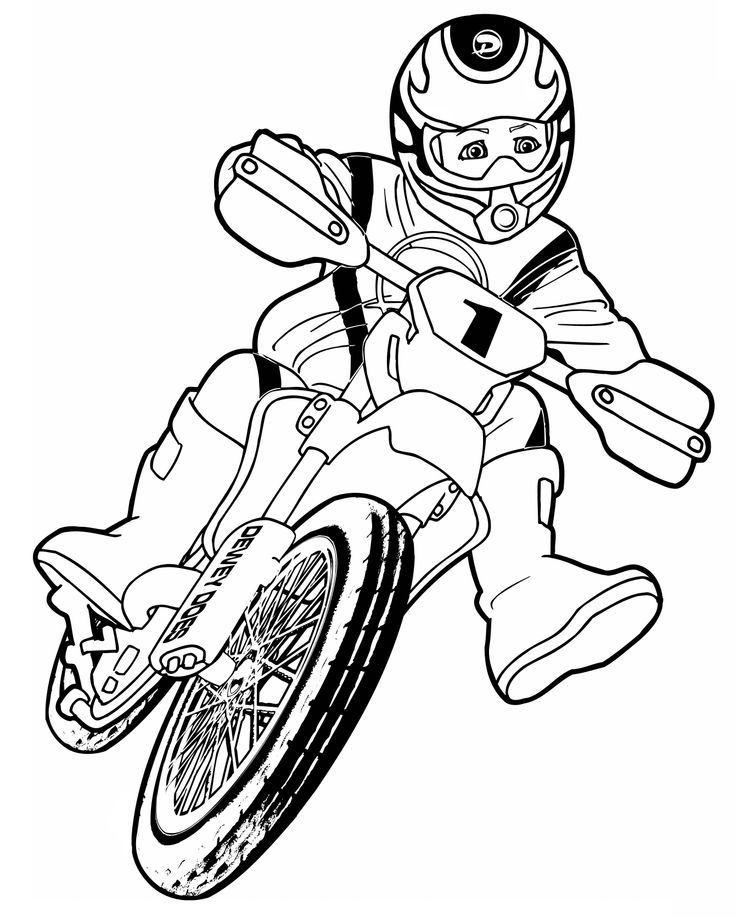 Sport Cycling Coloring Page