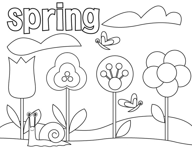 Spring Bulbs Flowering Coloring Page