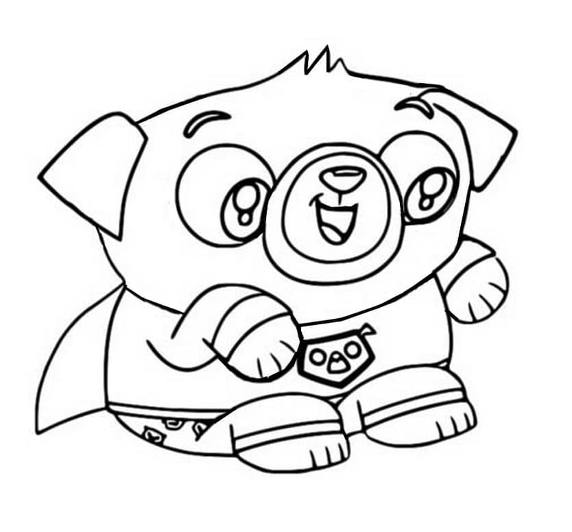 Spud Pug from Chip and Potato Coloring Page