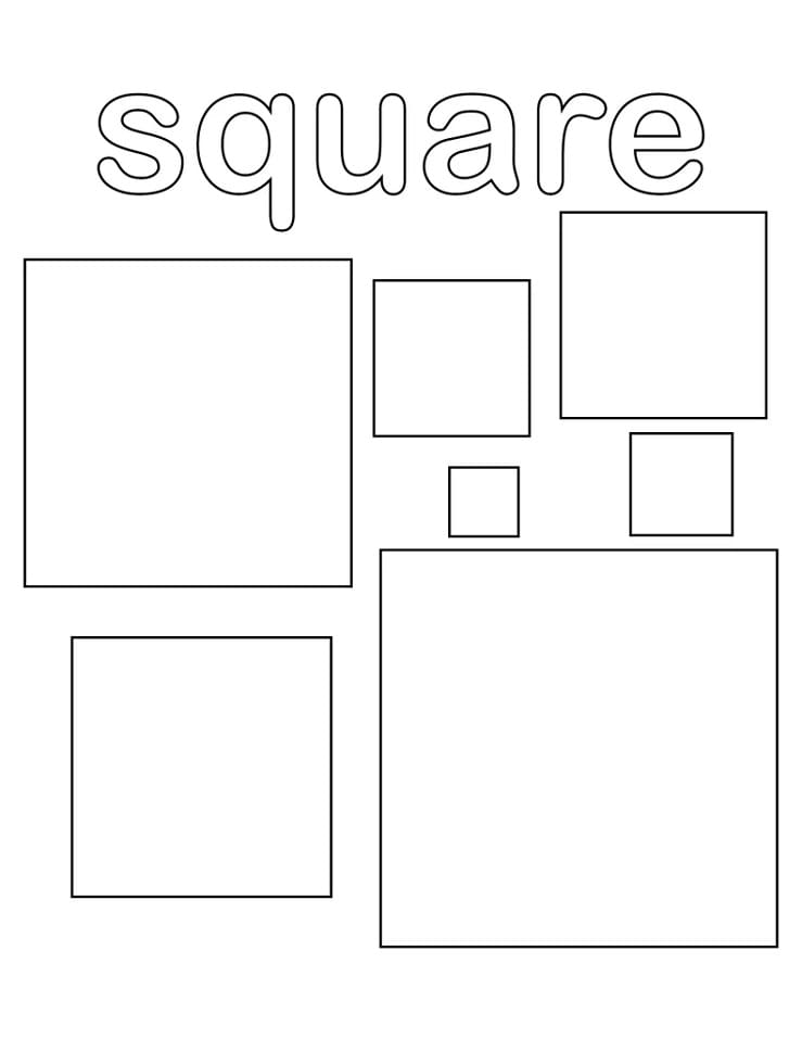 Square Coloring Page