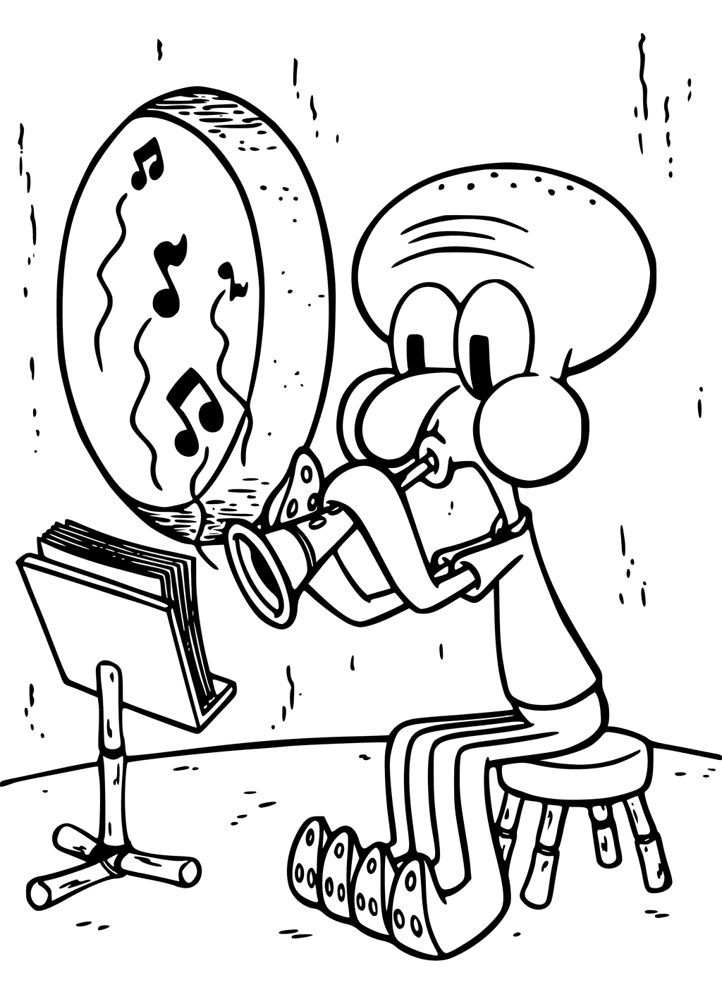 Squidward Practicing Clarinet