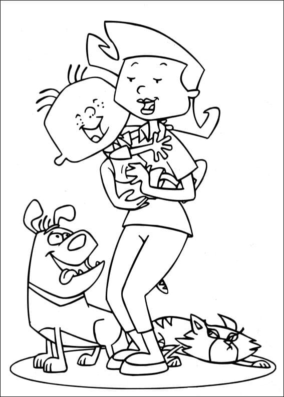 Stanley and Mom Coloring Page