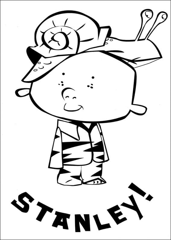 Stanley and Snail Coloring Page