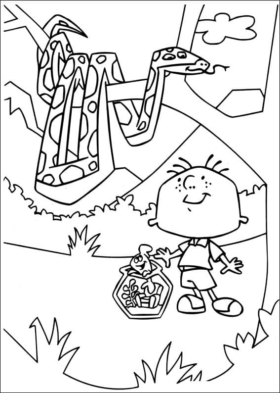 Stanley and Snake Coloring Page