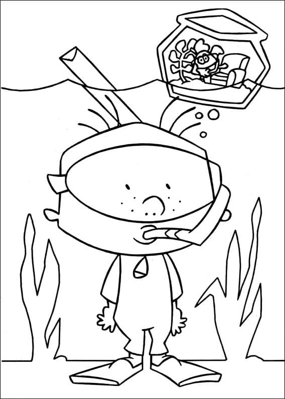 Stanley Under Water Coloring Page