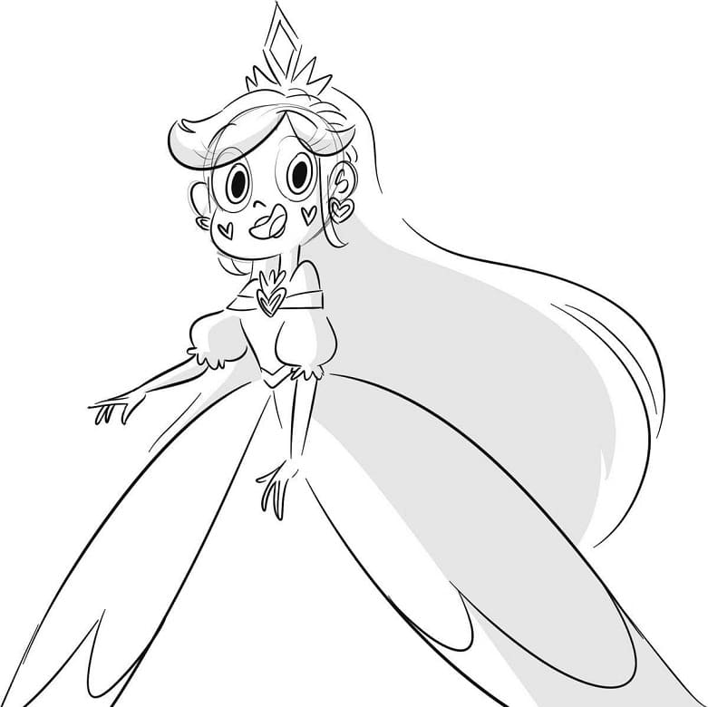 Star Butterfly 3 Coloring Page