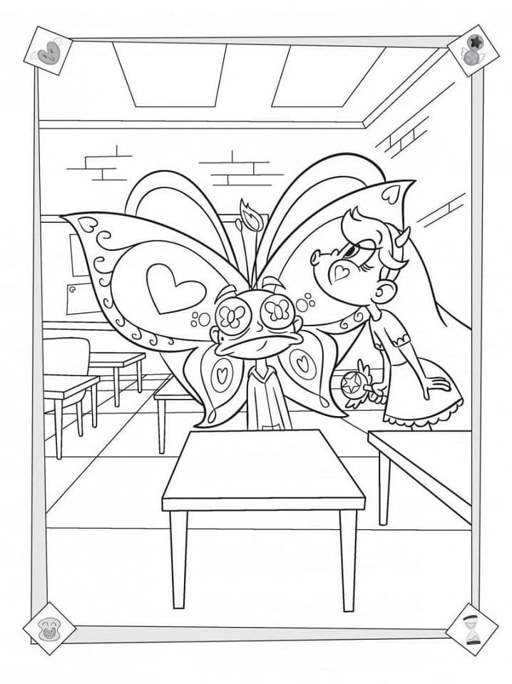 Star Butterfly and Friends Coloring Page