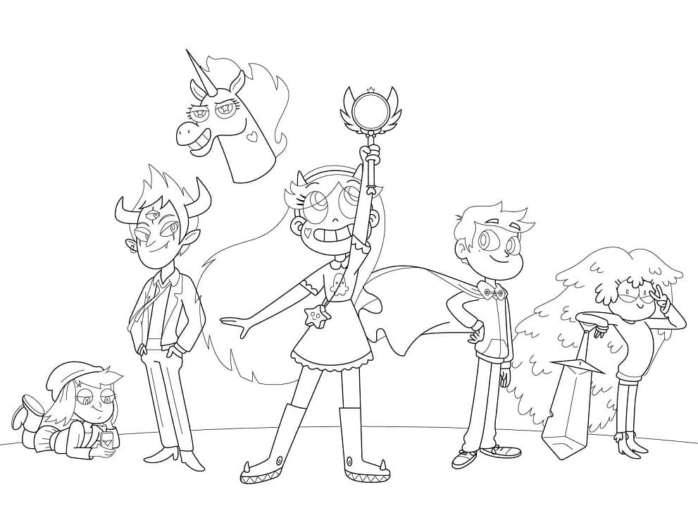 Star vs. the Forces of Evil 11 Coloring Page