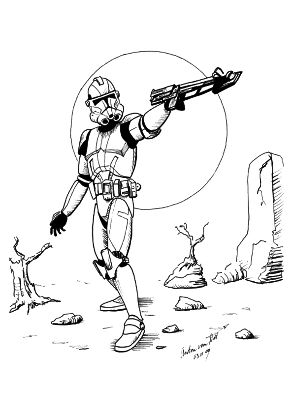 Star Wars Stormtrooper Coloring Page