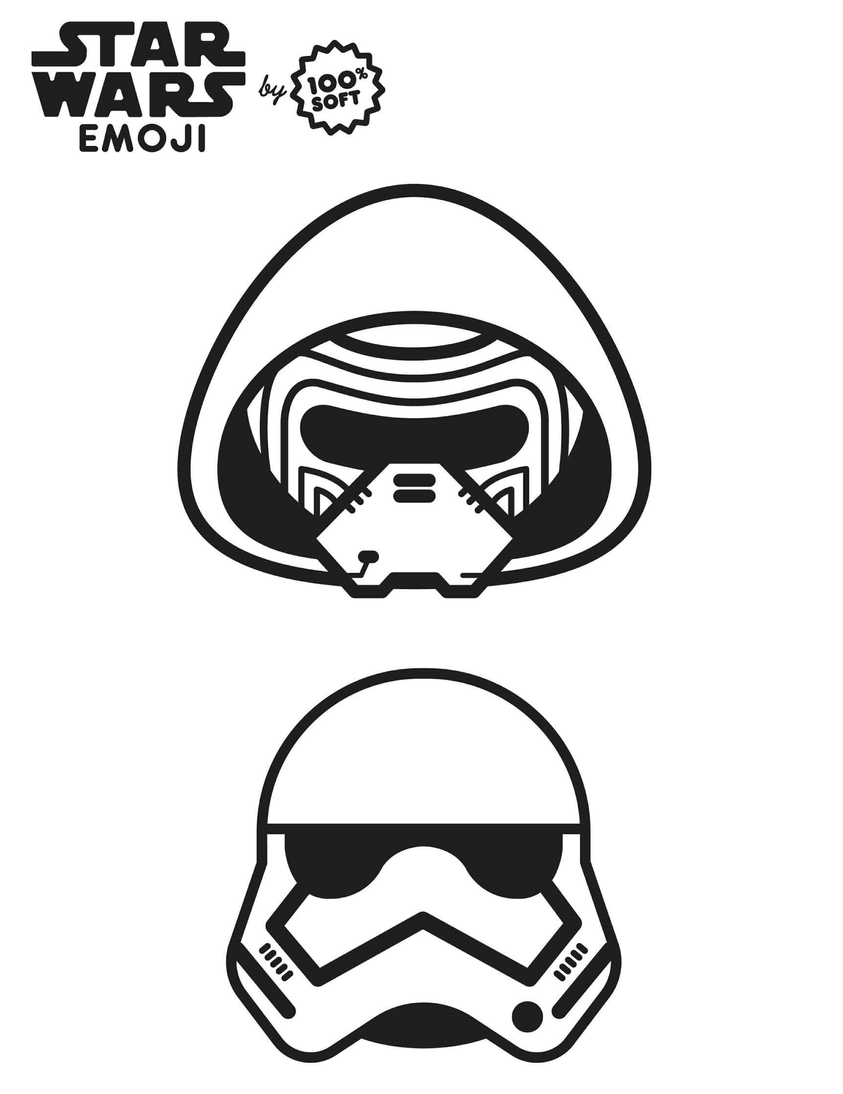 Star Wars Stormtrooper Emoji Coloring Page