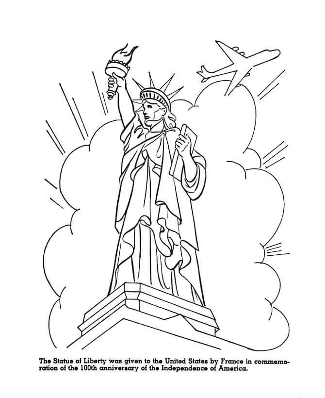 Statue of Liberty 3 Coloring Page