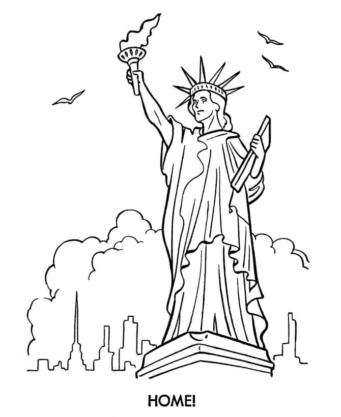 Statue of Liberty 4 Coloring Page