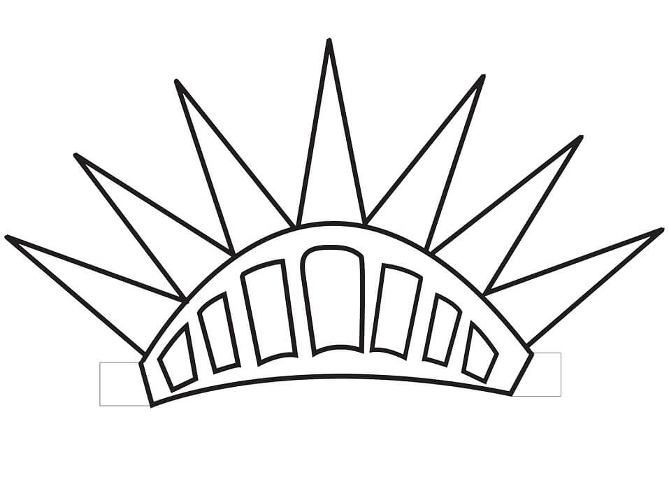 Statue Of Liberty Crown Coloring Page