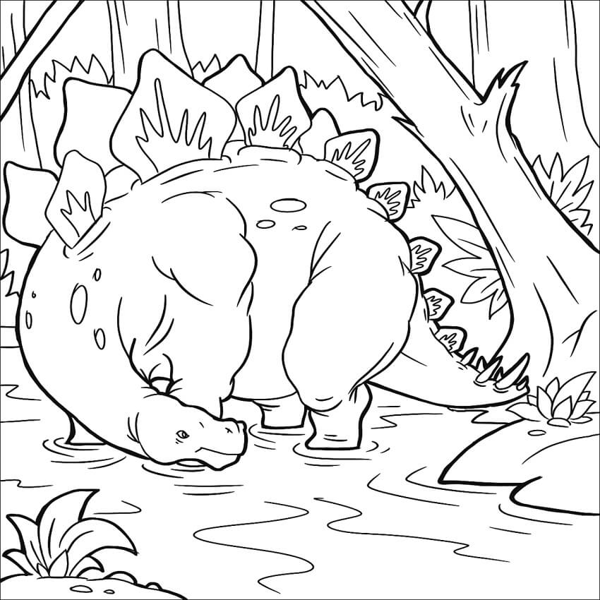 Stegosaurus 1 Coloring Page
