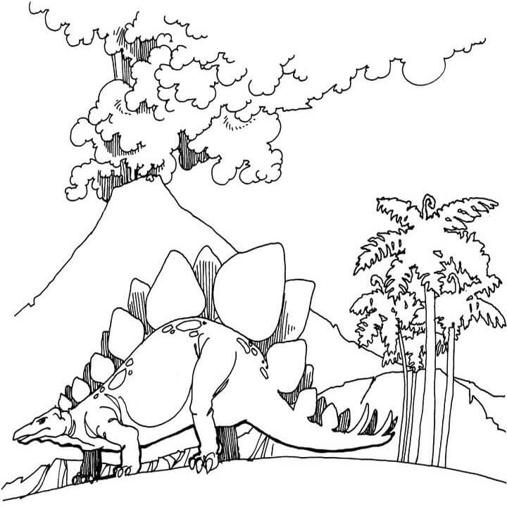 Stegosaurus 3 Coloring Page