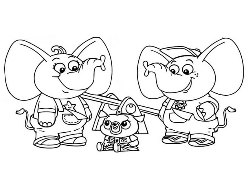 Stomp and Stamp Fant Coloring Page