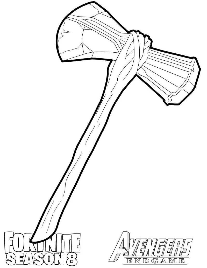 Stormbreaker From Fortnite And Avengers Coloring Page