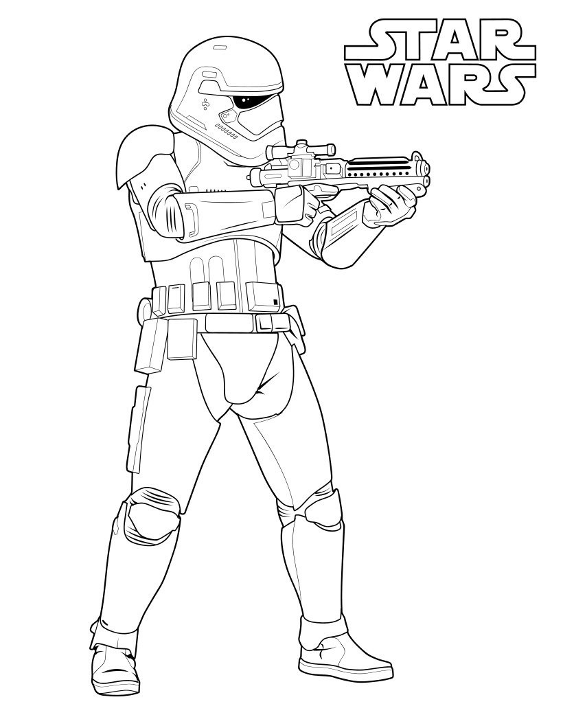 Stormtrooper Star Wars 7 Coloring Page