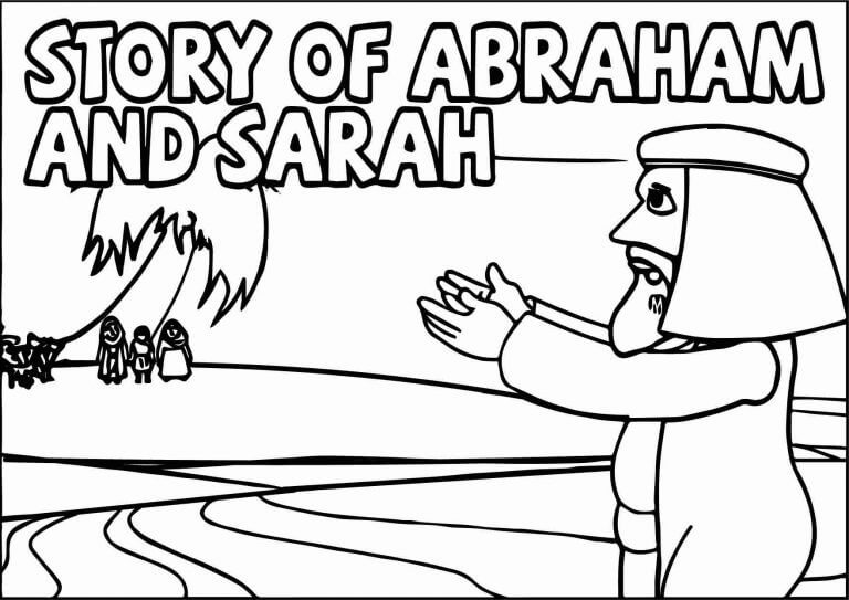 Story of Abraham and Sarah For Kids Coloring Page