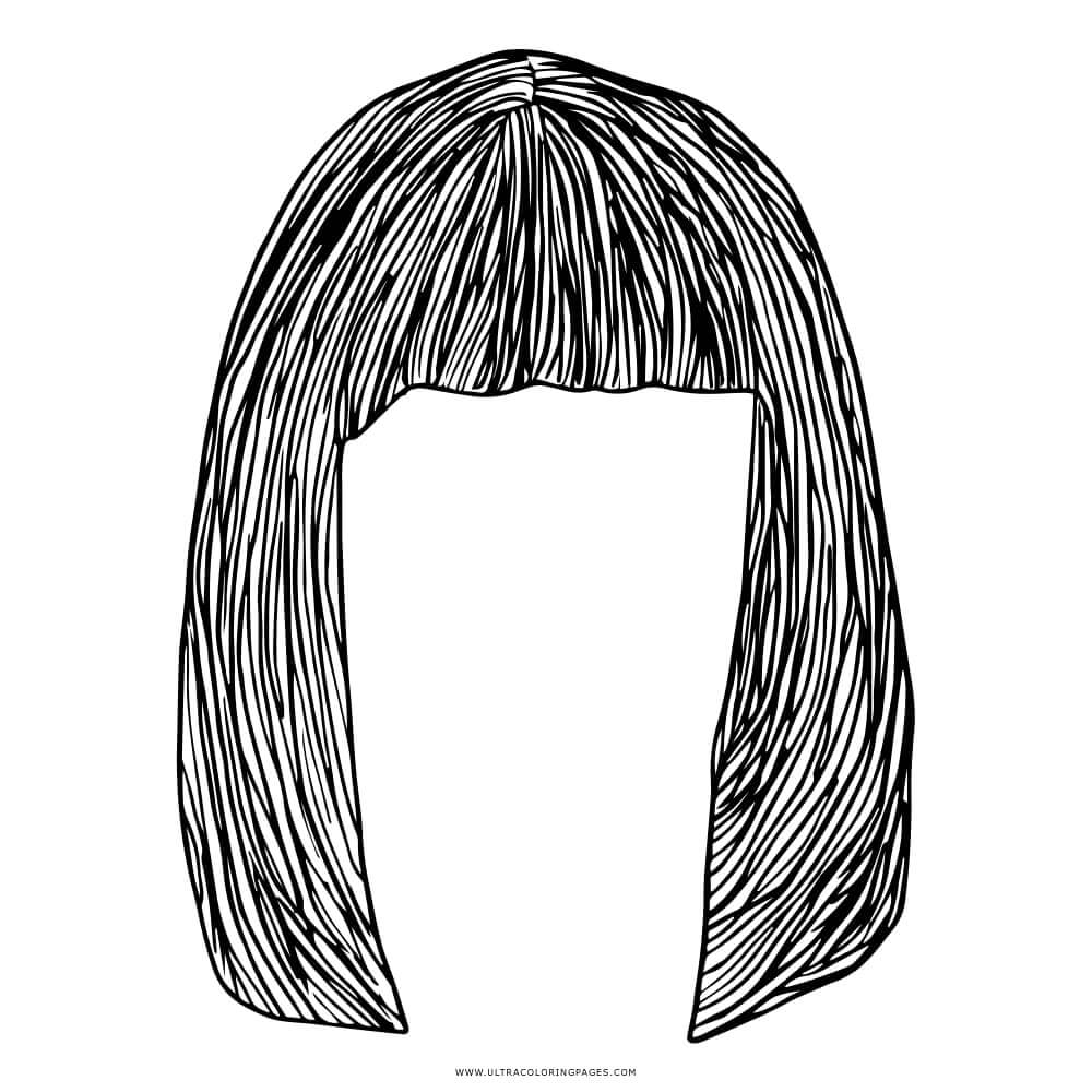 Straight Hair Coloring Page