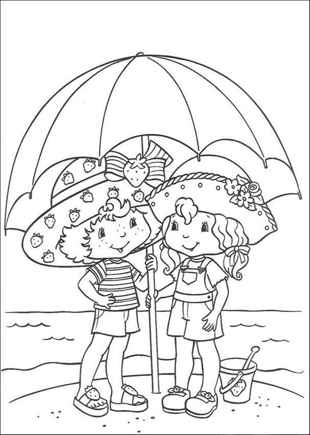 Strawberry Shortcake  Summer In The Beach86e8 Coloring Page