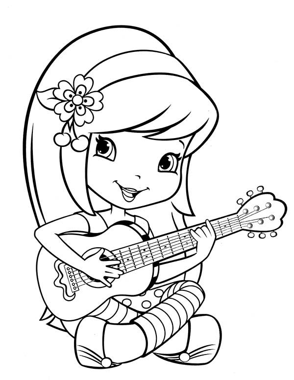 Strawberry Shortcake Playing The Guitar