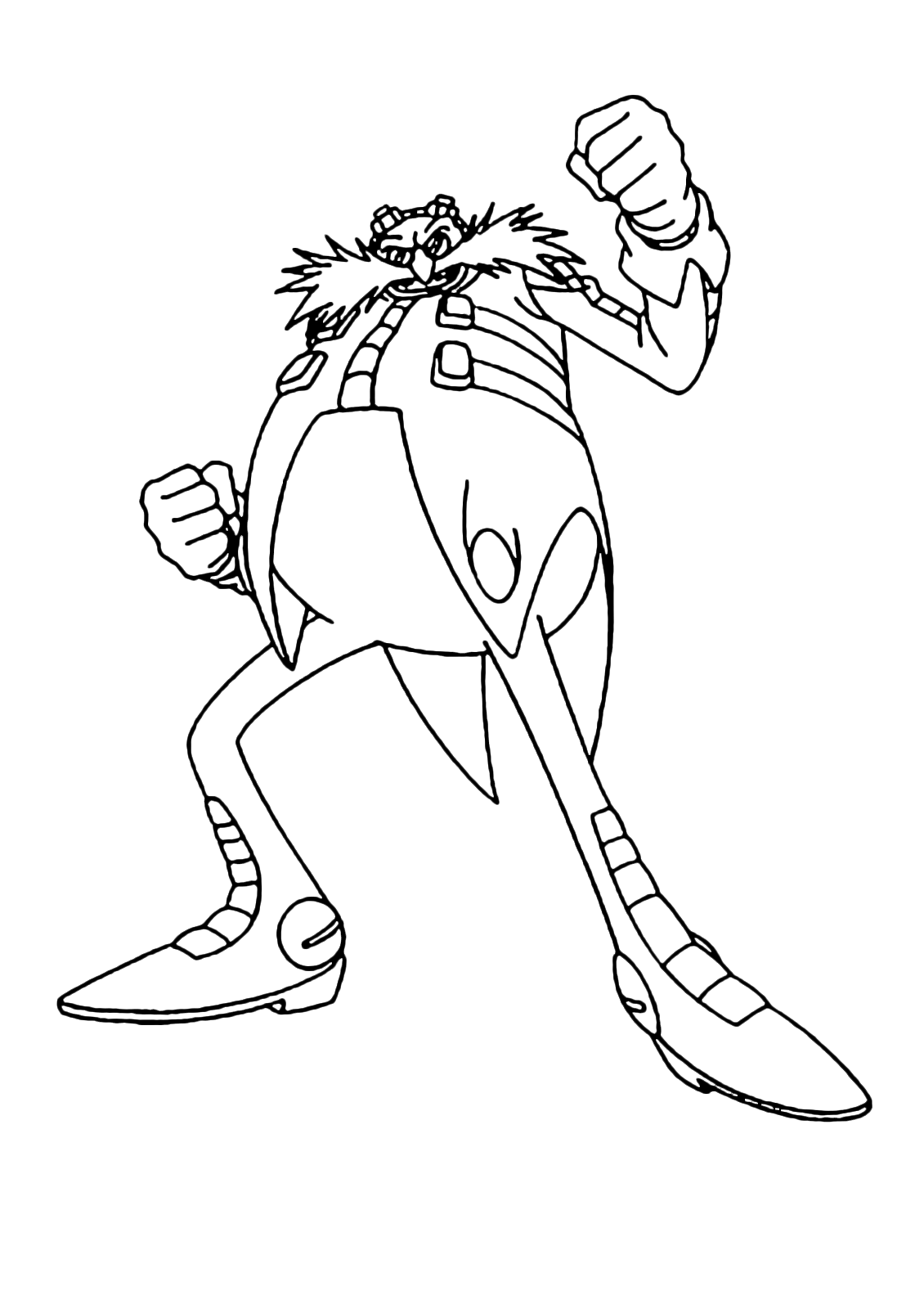 Strong Doctor Eggman Coloring Page