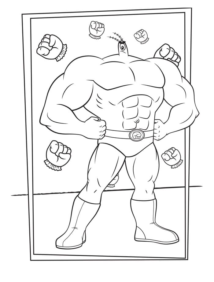 Strong Plankton Coloring Page