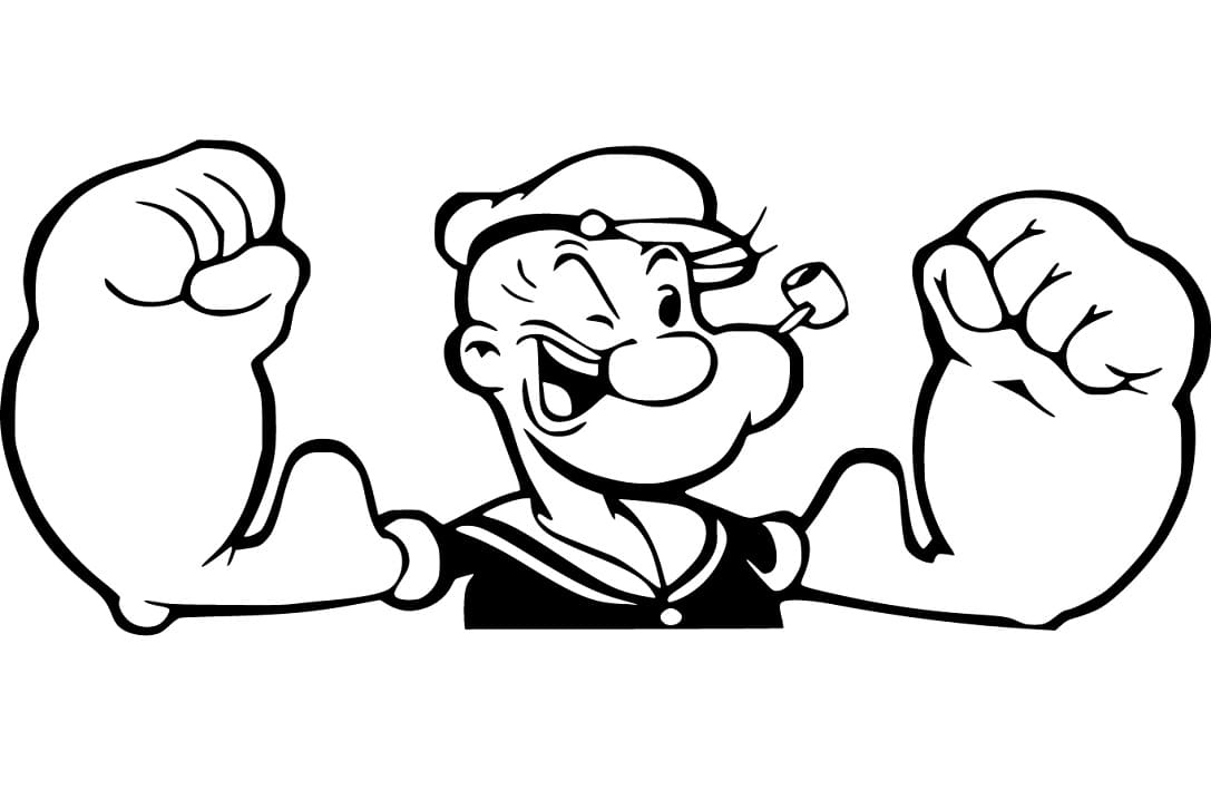 Strong Popeye Coloring Page