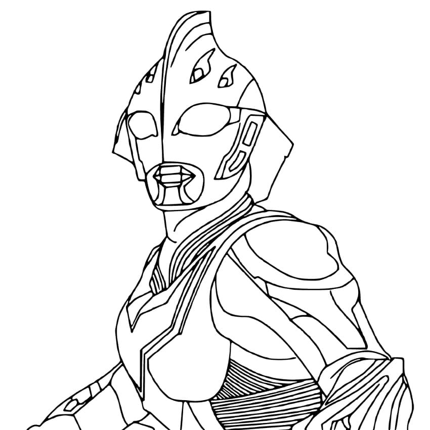 Strong Ultraman Coloring Page