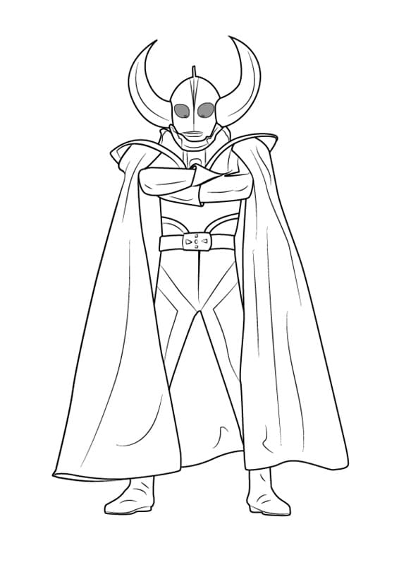 Strongest Ultraman Coloring Page
