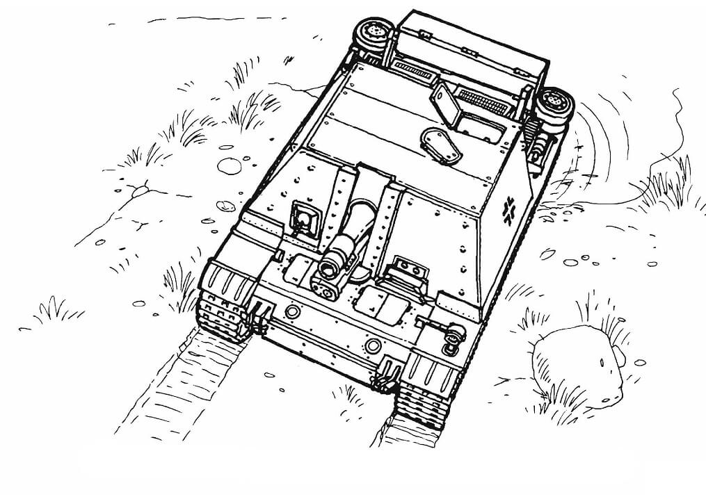 Sturmpanzer Tank Coloring Page