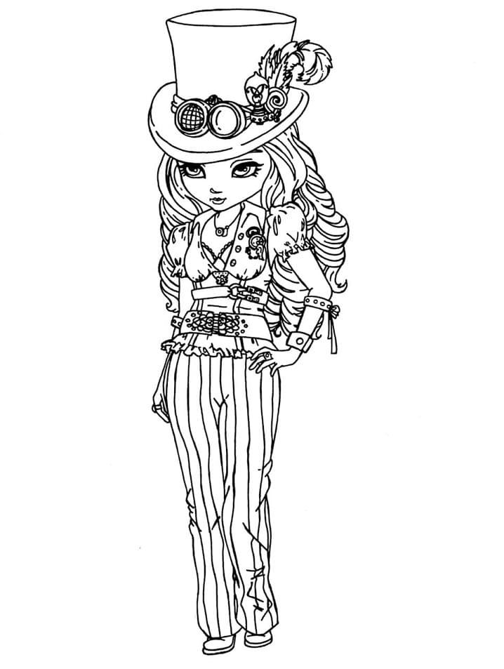 Stylish Girl 1 Cool Coloring Page